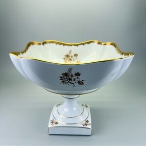 Handpainted French Porcelain Compote